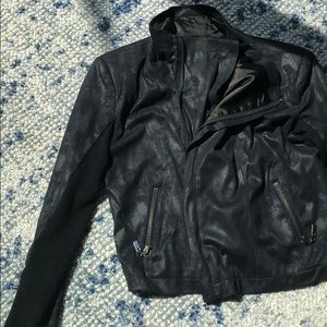 Faux suede black jacket Olive Olivia